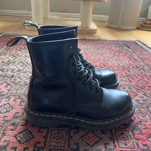 Dr. Martens Black Leather Boots Size 6